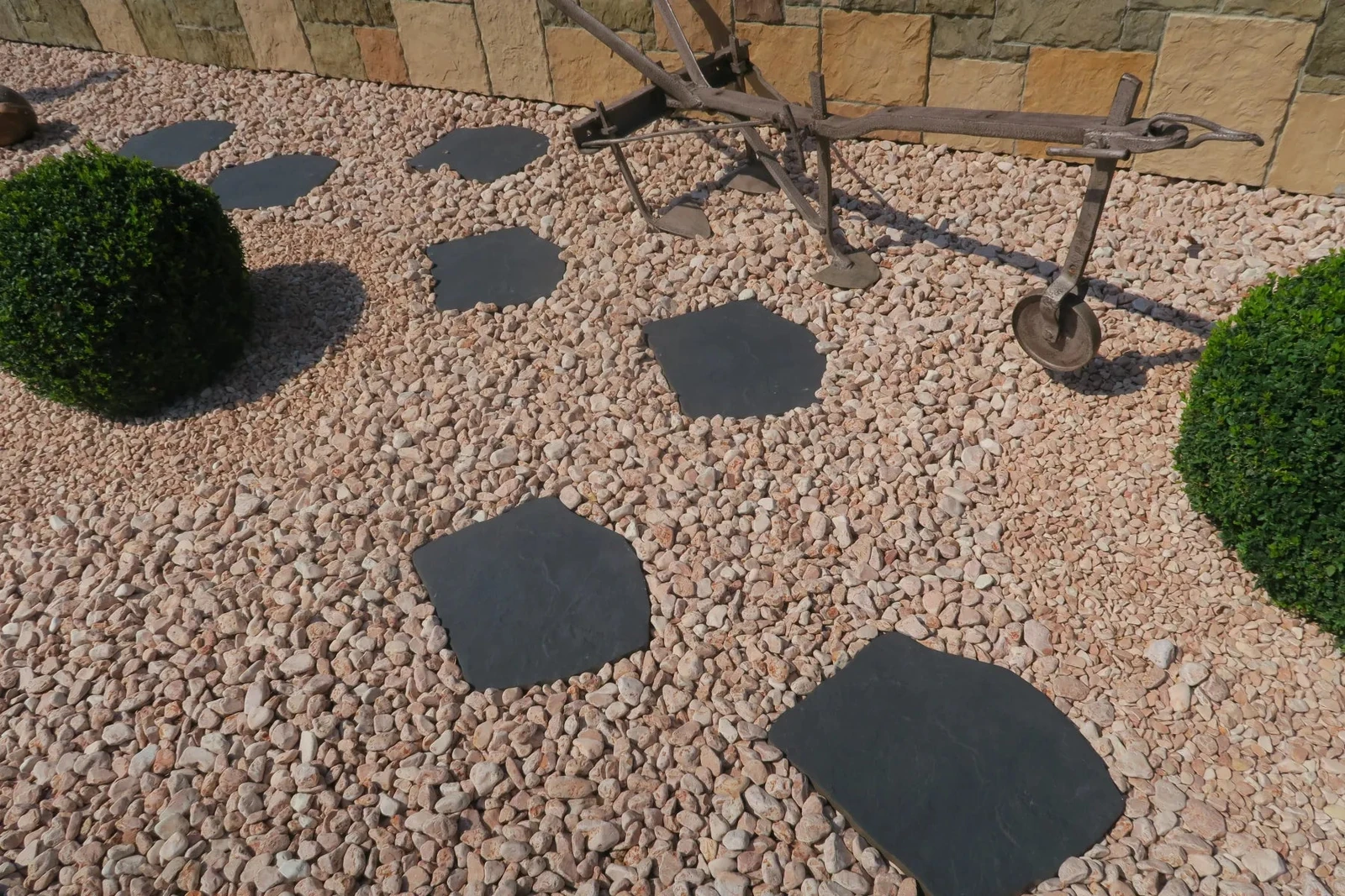 Staptegel Flex Stones Ardesia o 42x36x2cm Zwart