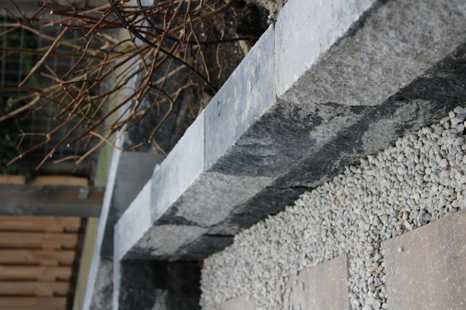 Wallblock SplitZeeuws Bont 60x15x12cm Wit,                                                             Zwart