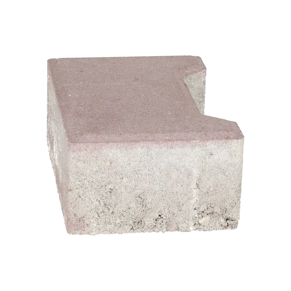 Ecotop Base Randsteen 20x13,4/11,5x8 normaal facet heidekleur KOMO PL2 20x13,4x8cm Heide