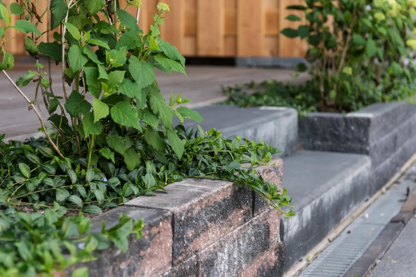 Wallblock SplitBrons 40x10x10cm Bruin,                                                             Zwart