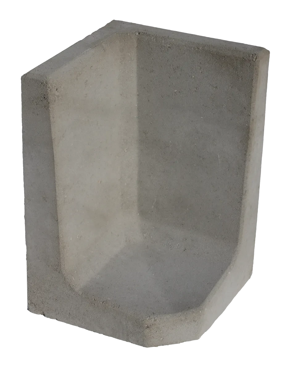 L-Hoekelement 40x100x40cm Grijs