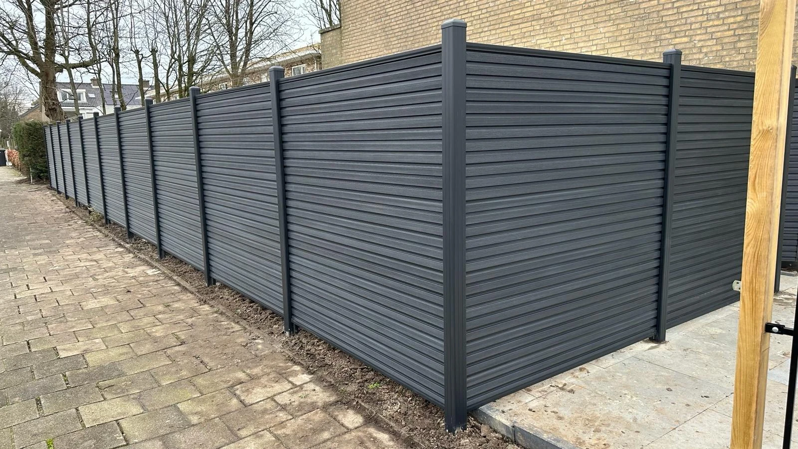 Composiet schutting Rhombus Zwart