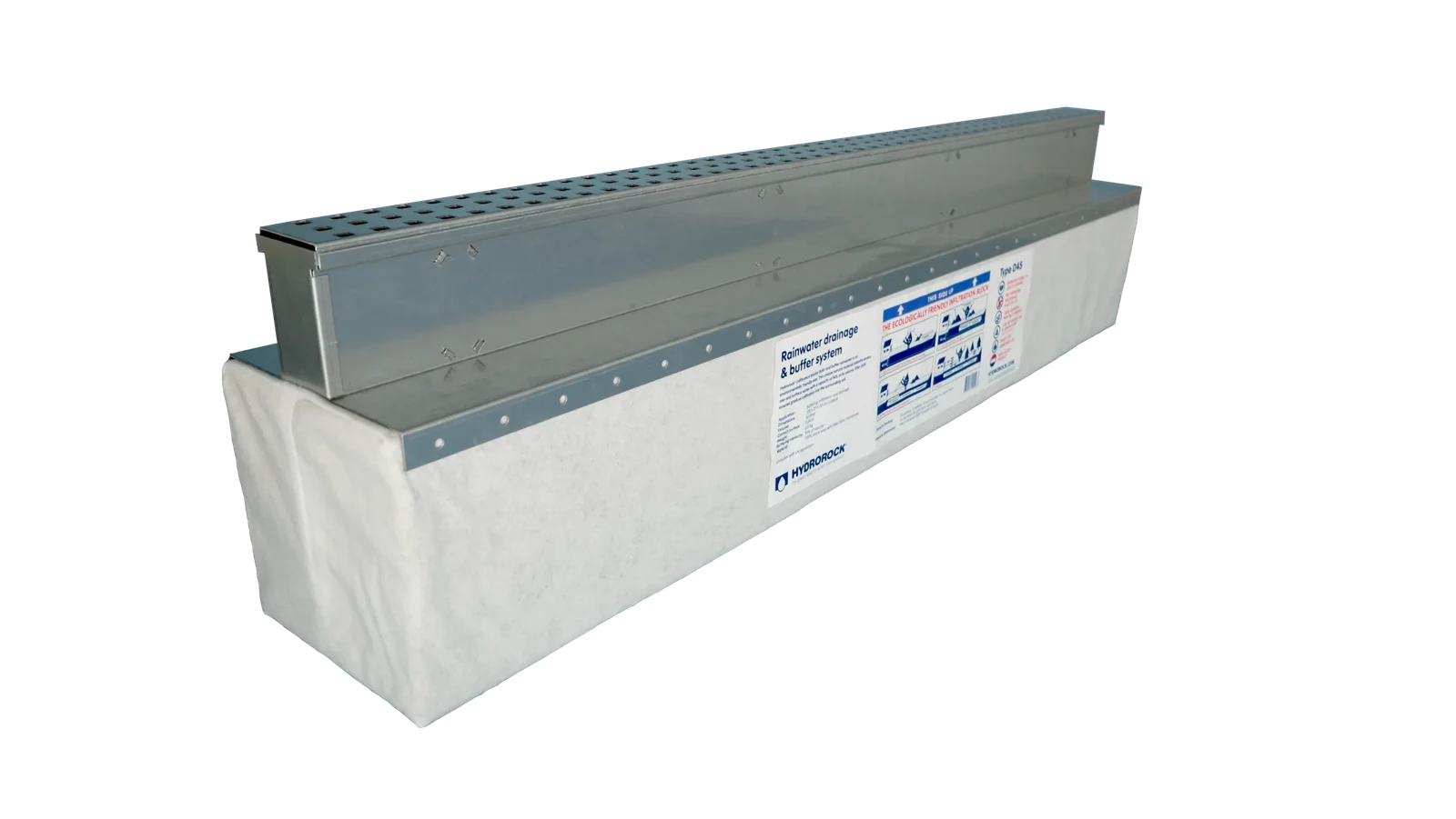 Hydroblob Lijnafwatering Infiltratiesysteem Set LG45 Slimline Verzinkt Rooster