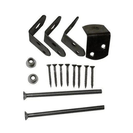 Uni-beslag set zwart+schroeven