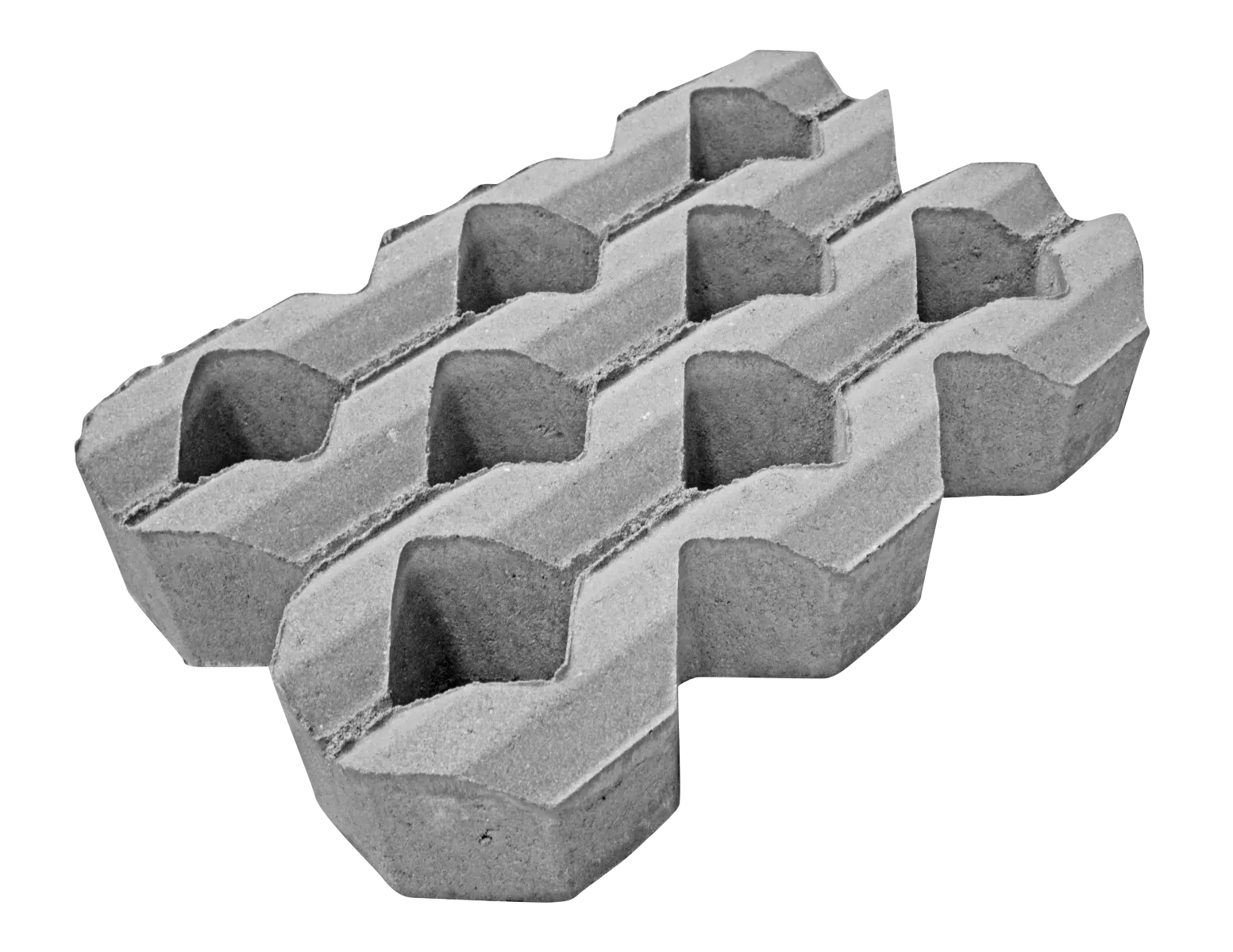 Grasbetontegel type A BK15 vierkante gaten 60x40x12cm
