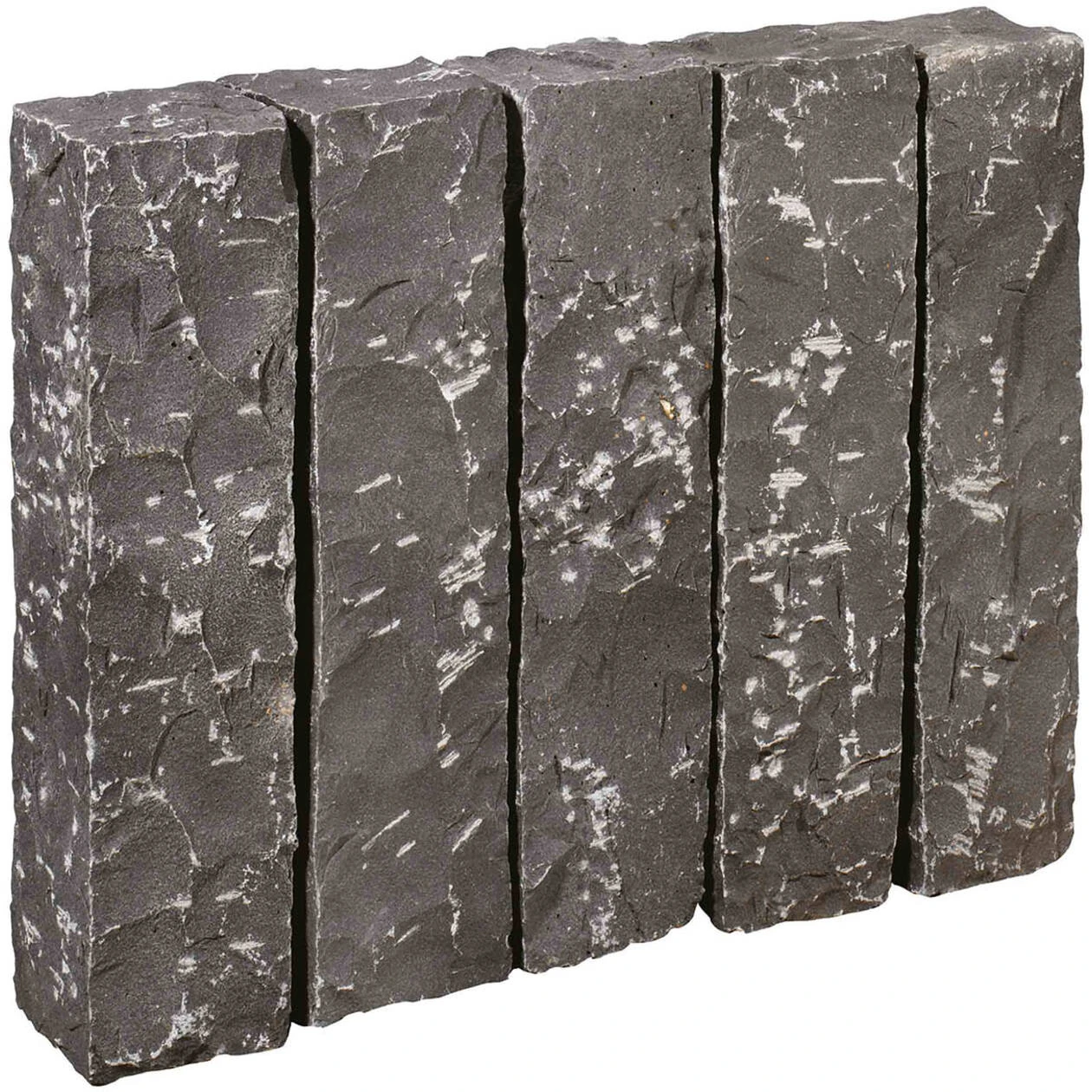 Palissade Vietn. basalt 2.0, zwart, 50x12x12 cm