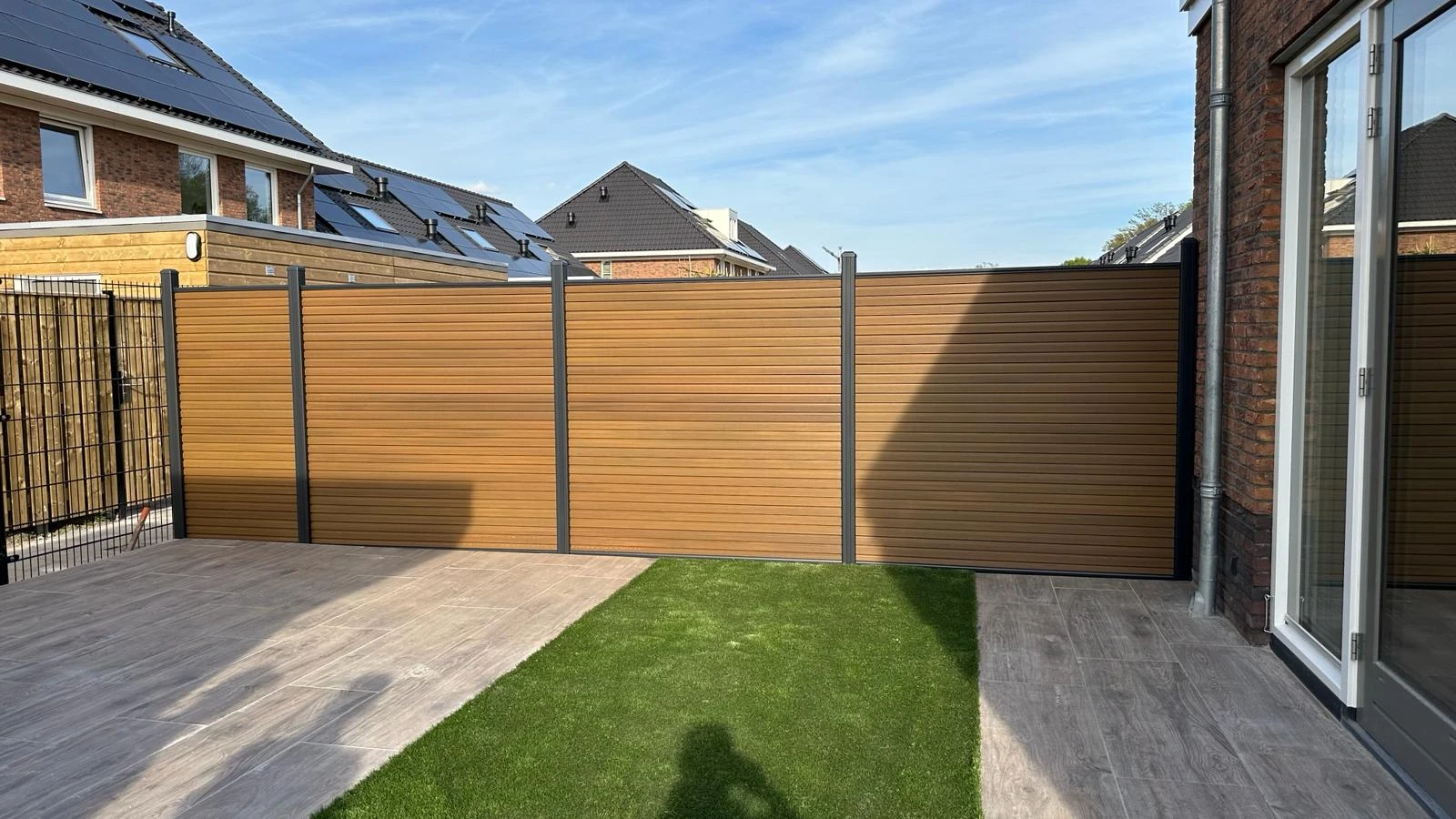 Composiet schutting Rhombus Teak