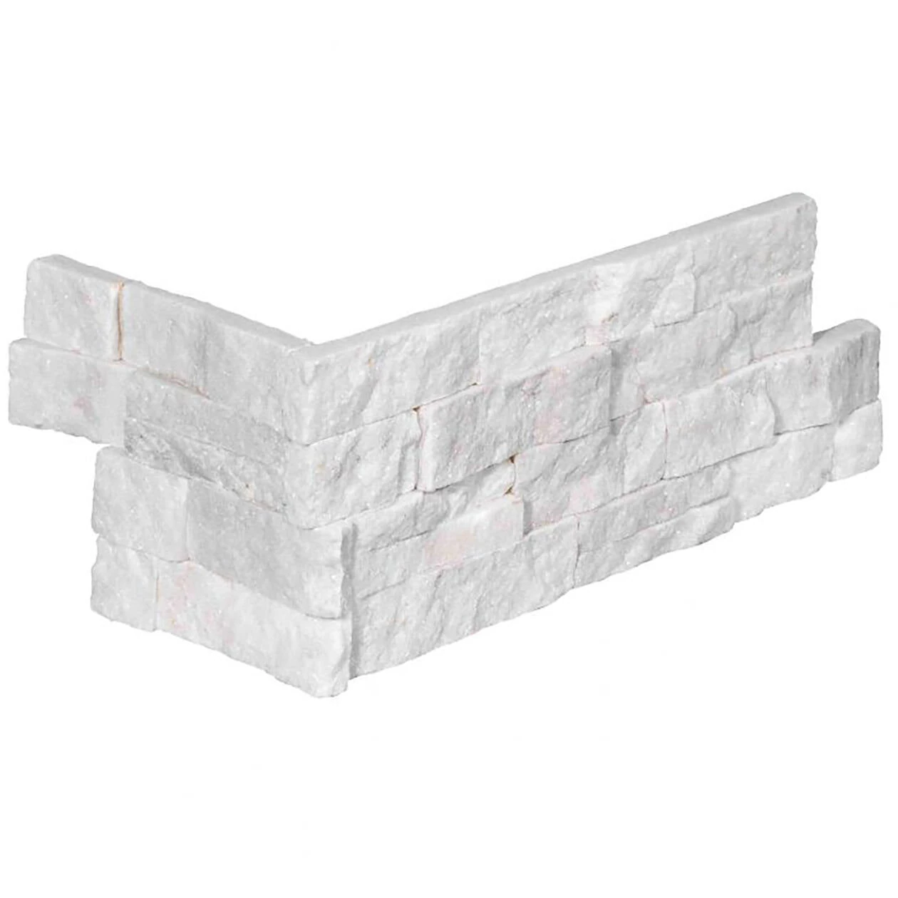 Stone Panels Snow White Marble 60x15x1,5-2,5 cm