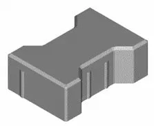 Ecotop Base H-verbandsteen 20x16,4/11,7x8 vlak antraciet KOMO PL2 20x16,4x8cm