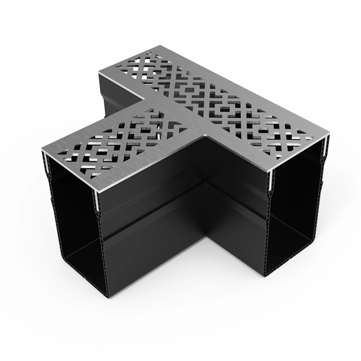 Gardendrain TEE Section RVS-Inox Diamond Line