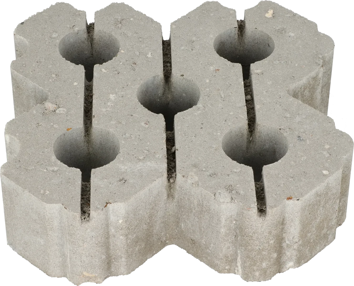 Grasbetontegel type W (rondom hol-dol + bovenzijde vlak) K85911 BK25 40x40x12cm