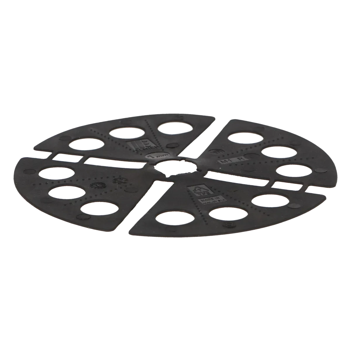 Rubber Verhoging Shim 1mm 0x0xcm Zwart