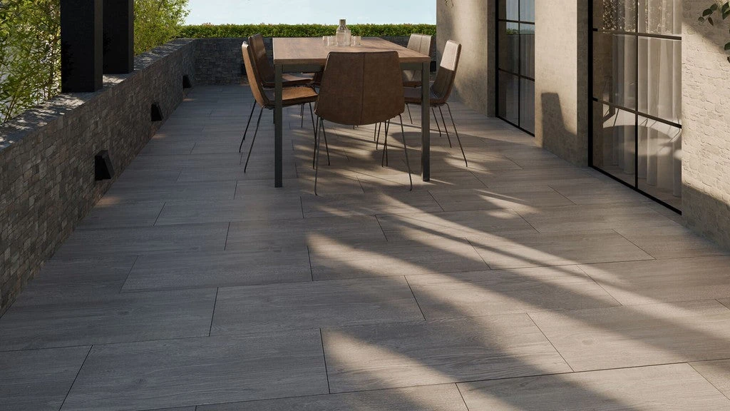 Cerasun woodlook grey wash 40x80x4cm