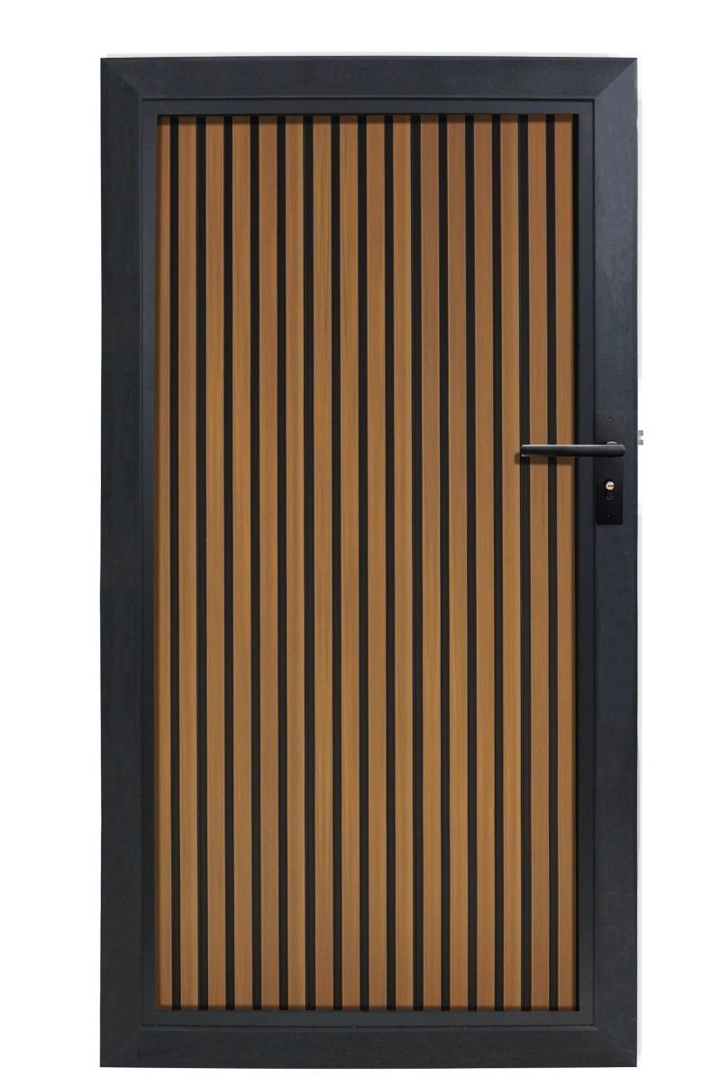 Composiet Tuindeur Rhombus Teak Verticaal