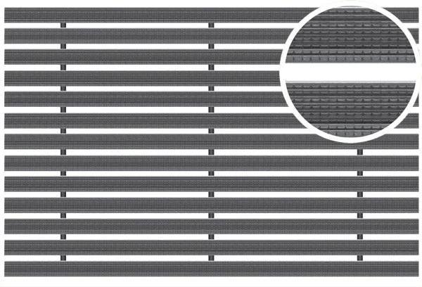 ACO Schoonlopermat rubberstroken 100x50 cm