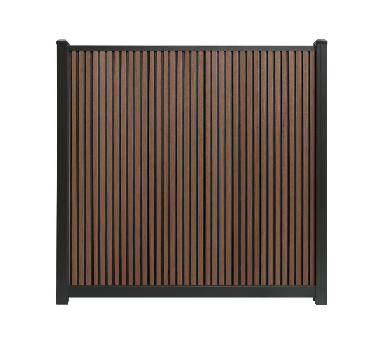 Composiet schutting Rhombus Walnoot Verticaal
