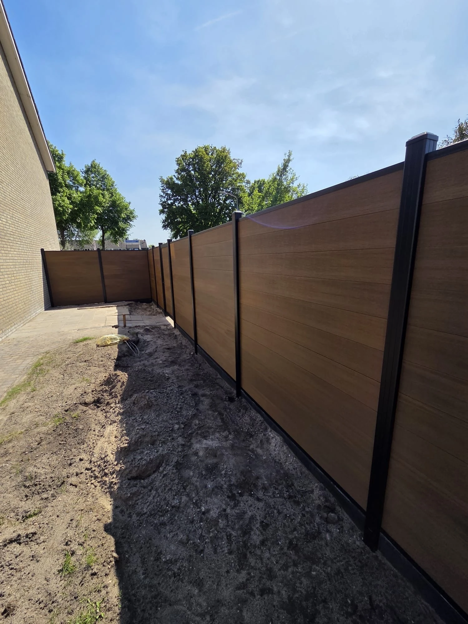 Composiet schutting Teak