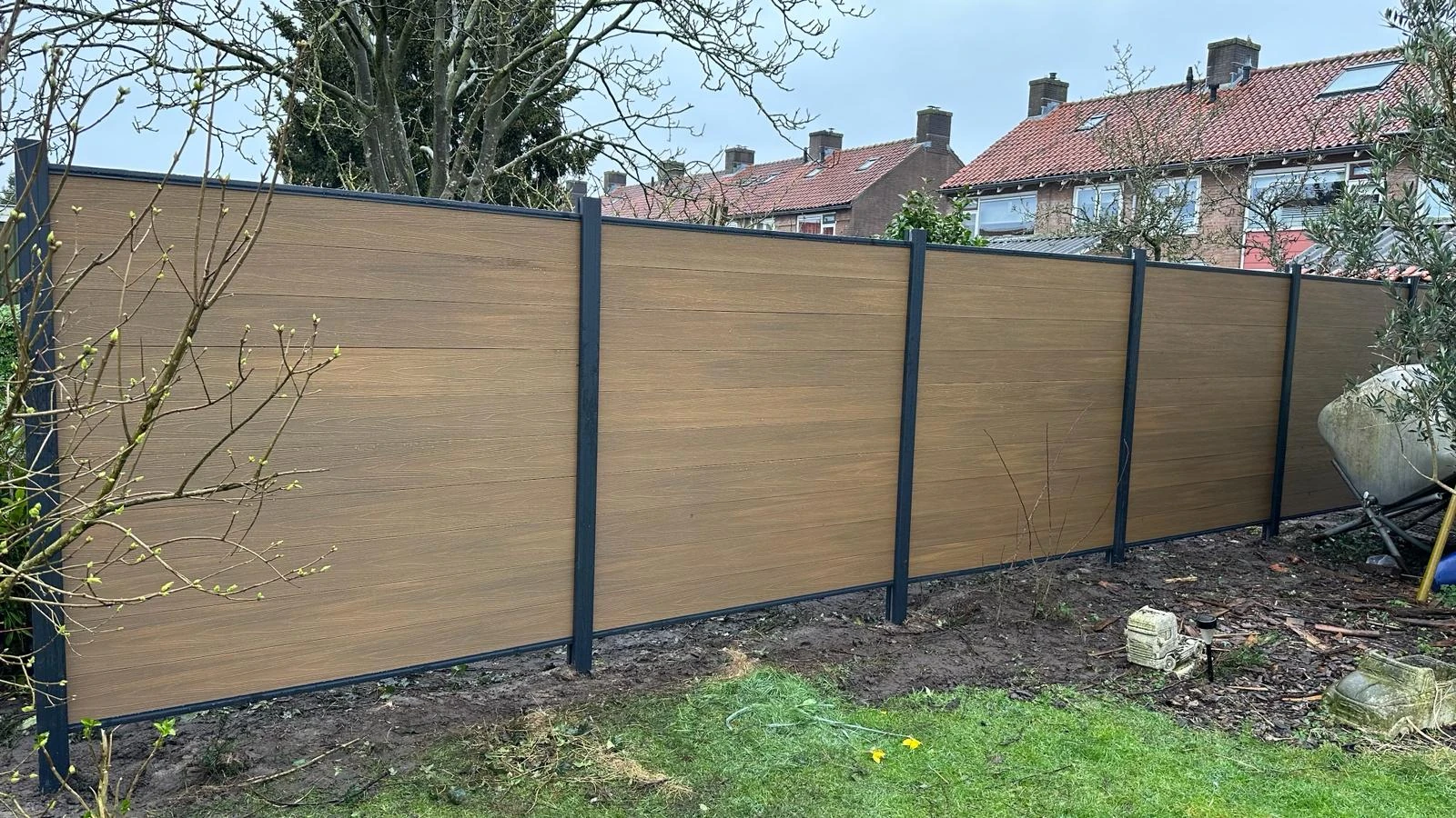 Composiet schutting Teak