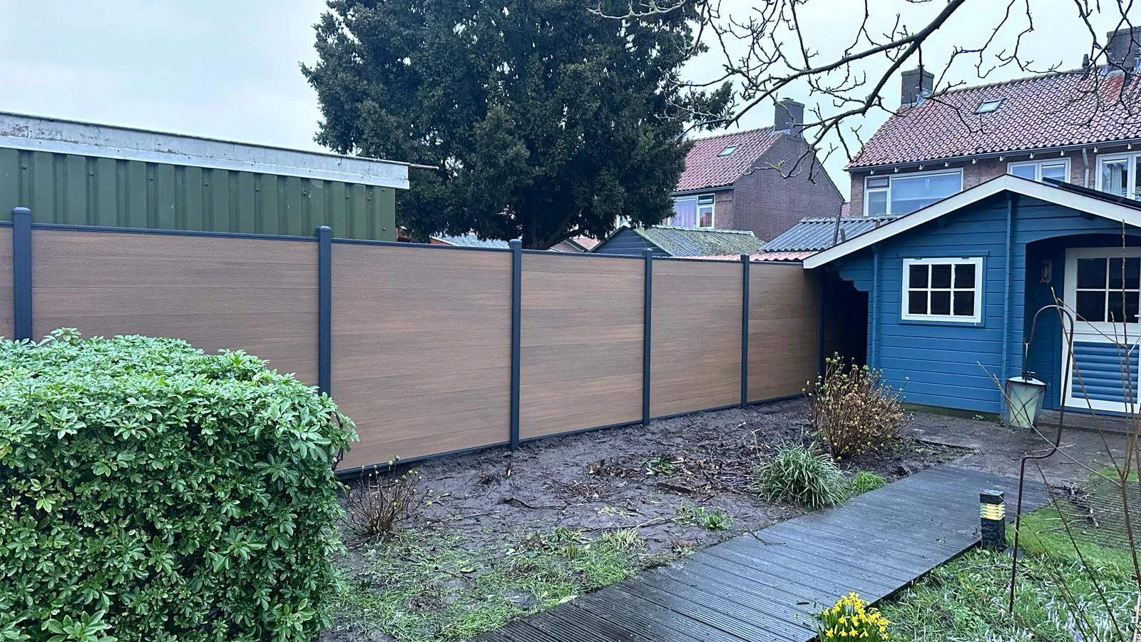 Composiet schutting Teak