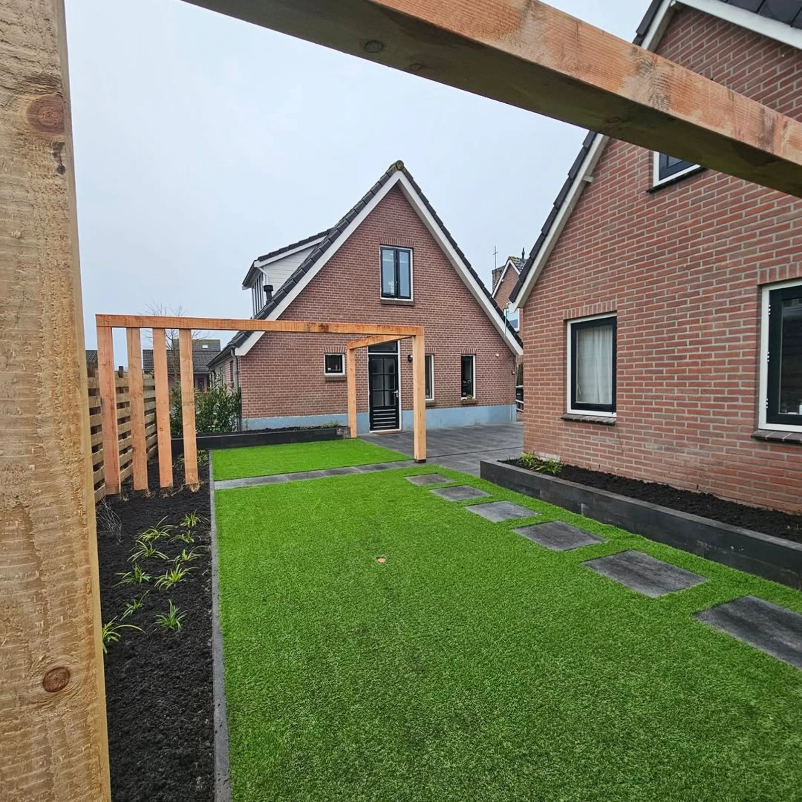 Kunstgras Non Directional Diamond + 60 mm Gras van de Buren