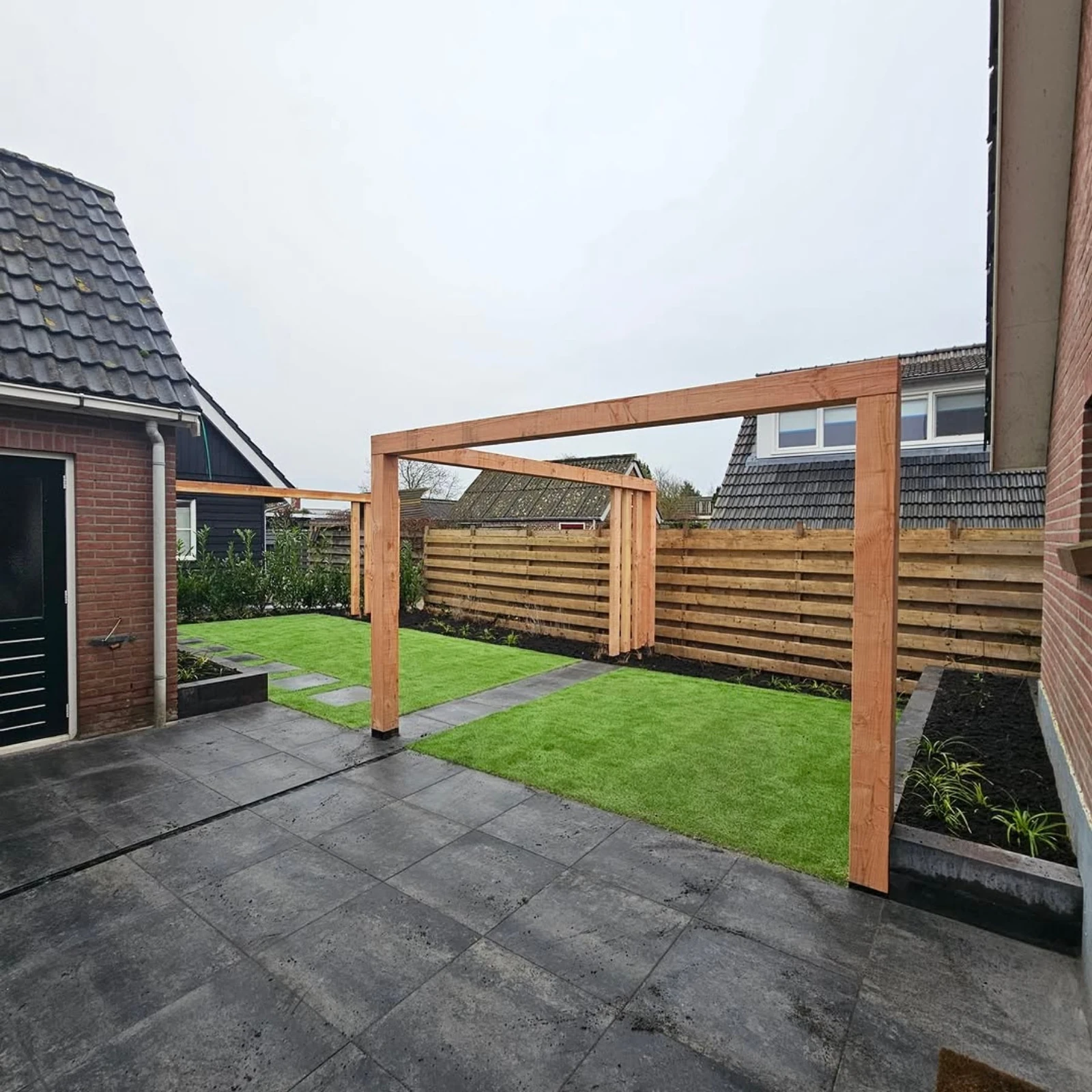 Kunstgras Non Directional Diamond + 60 mm Gras van de Buren