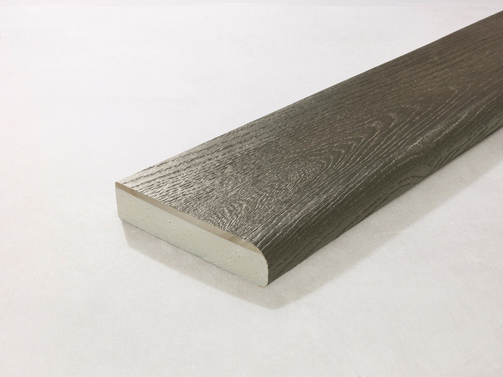 Millboard Bullnose Board Ebony Grey 3600x150x32mm