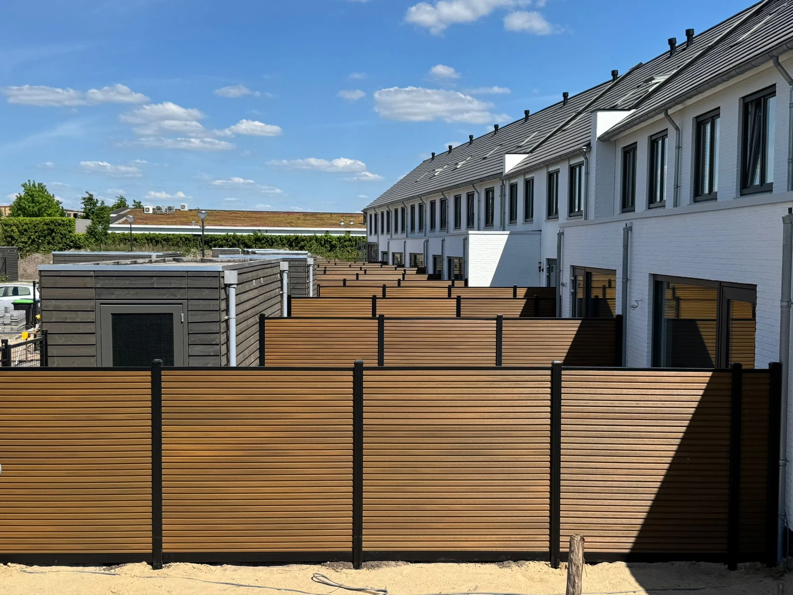 Composiet schutting Rhombus Teak
