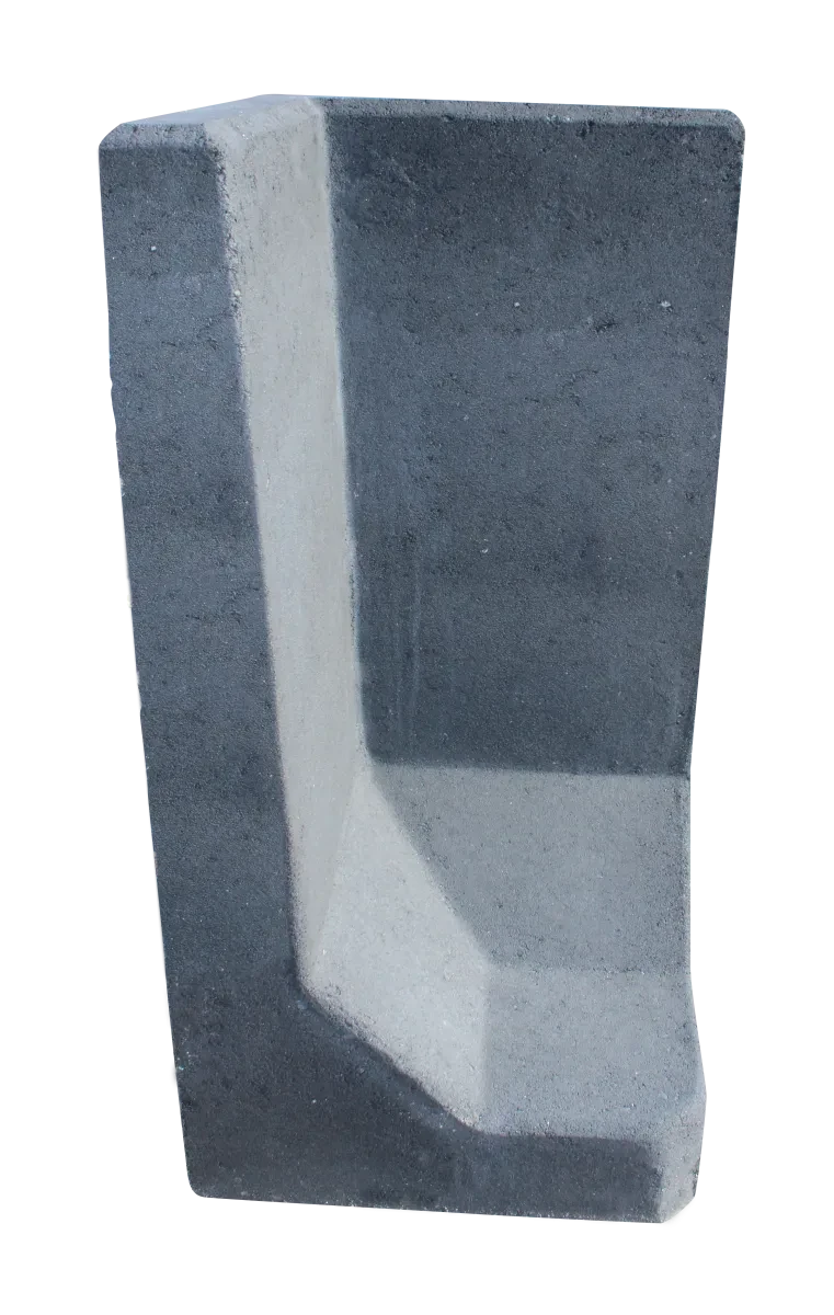 L-Hoekelement 40x80x40cm Antraciet