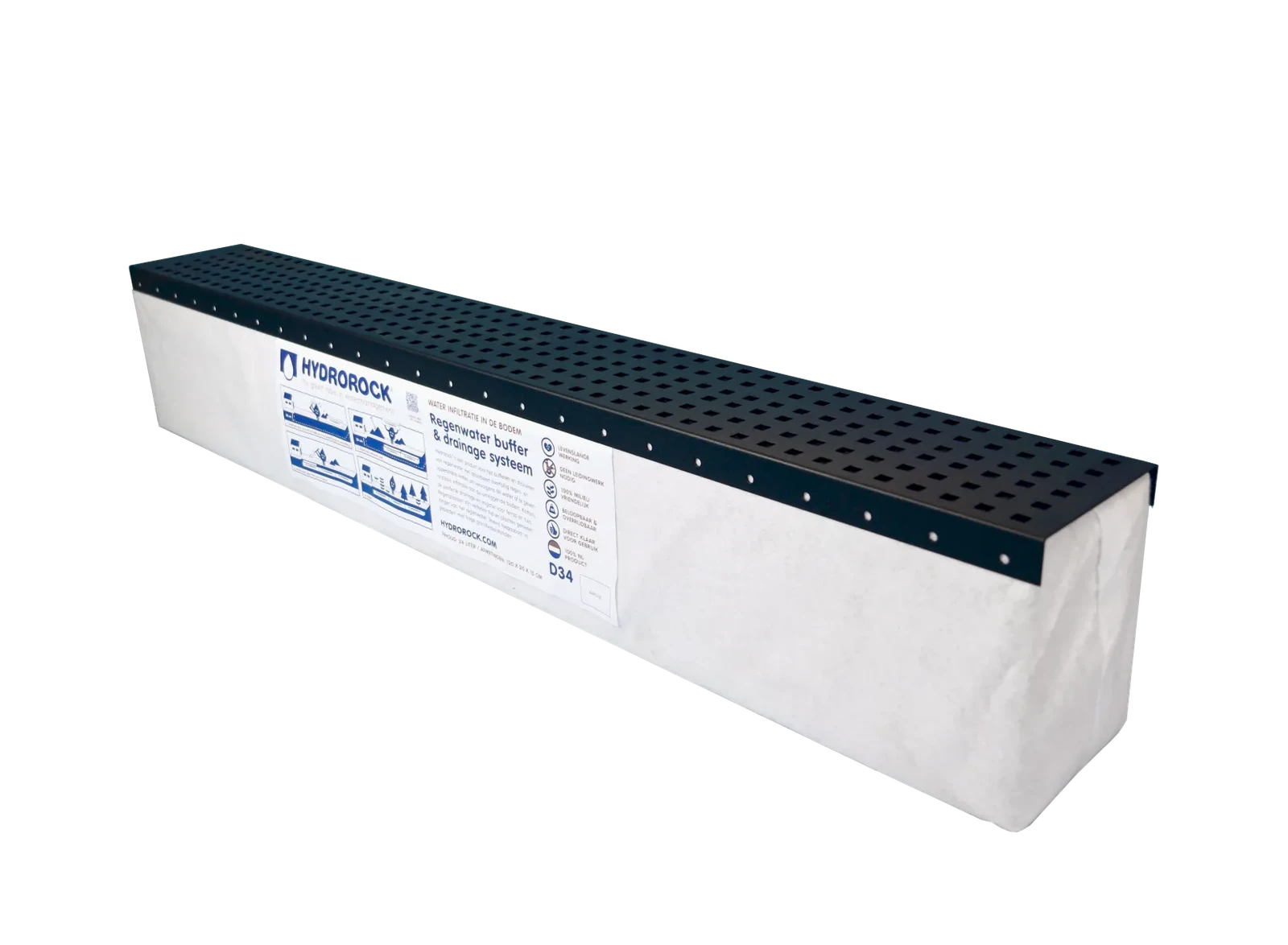 Hydroblob Lijnafwatering Infiltratiesysteem Set LG34 Grafiet Rooster