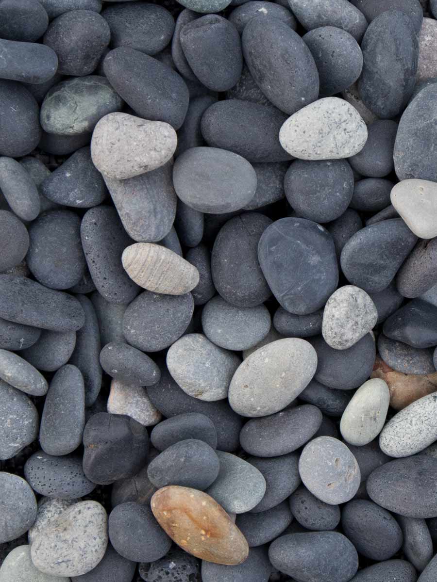 Beach pebbles zwart 5/8mm