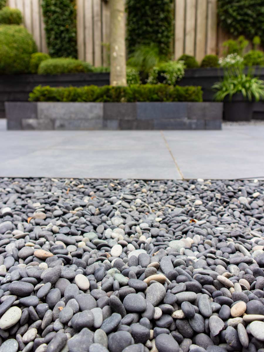 Beach pebbles zwart 5/8mm