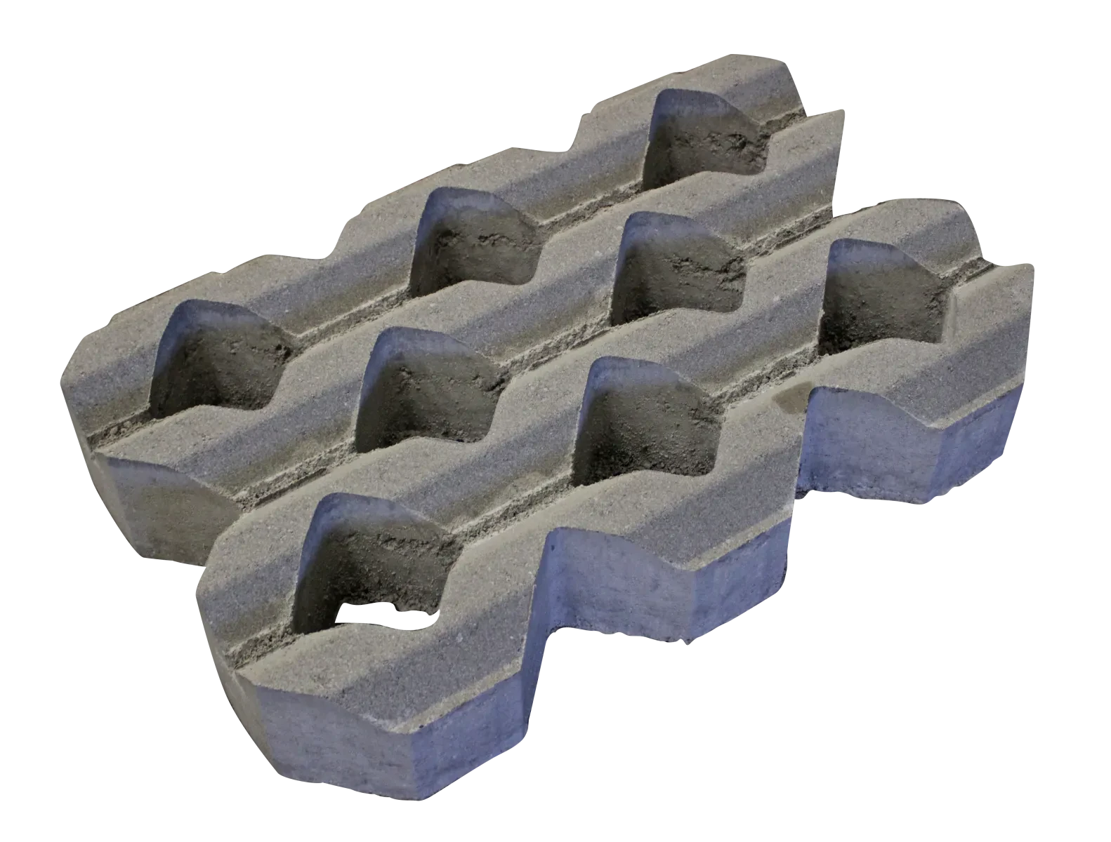 Grasbetontegel type A BK5 vierkante gaten 60x40x10cm