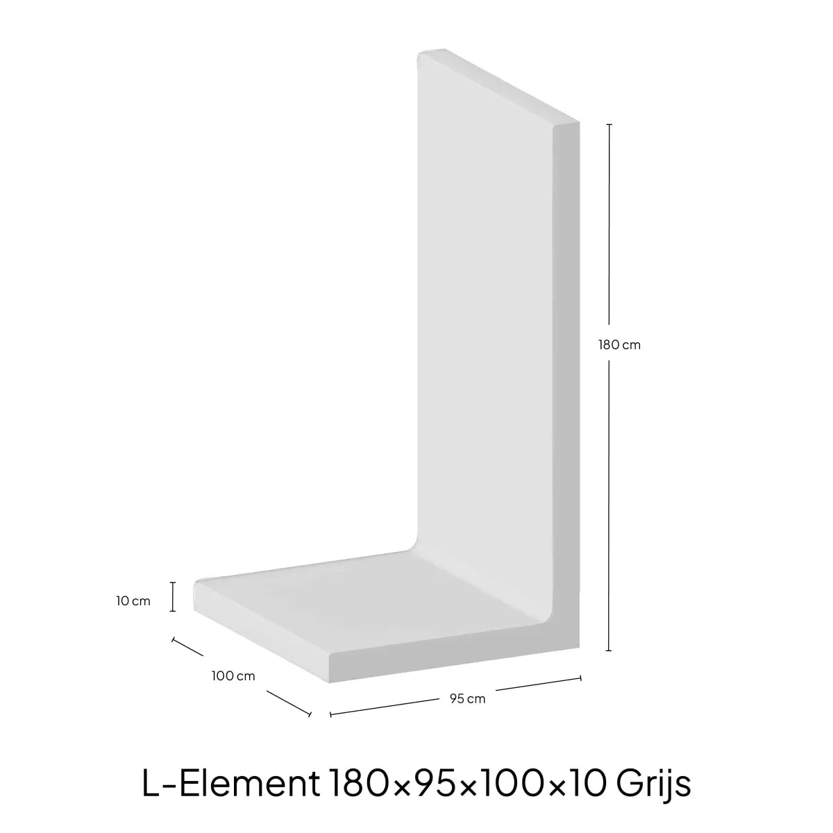 L-Elementx10cm Zichtbeton 100x180x95cm
