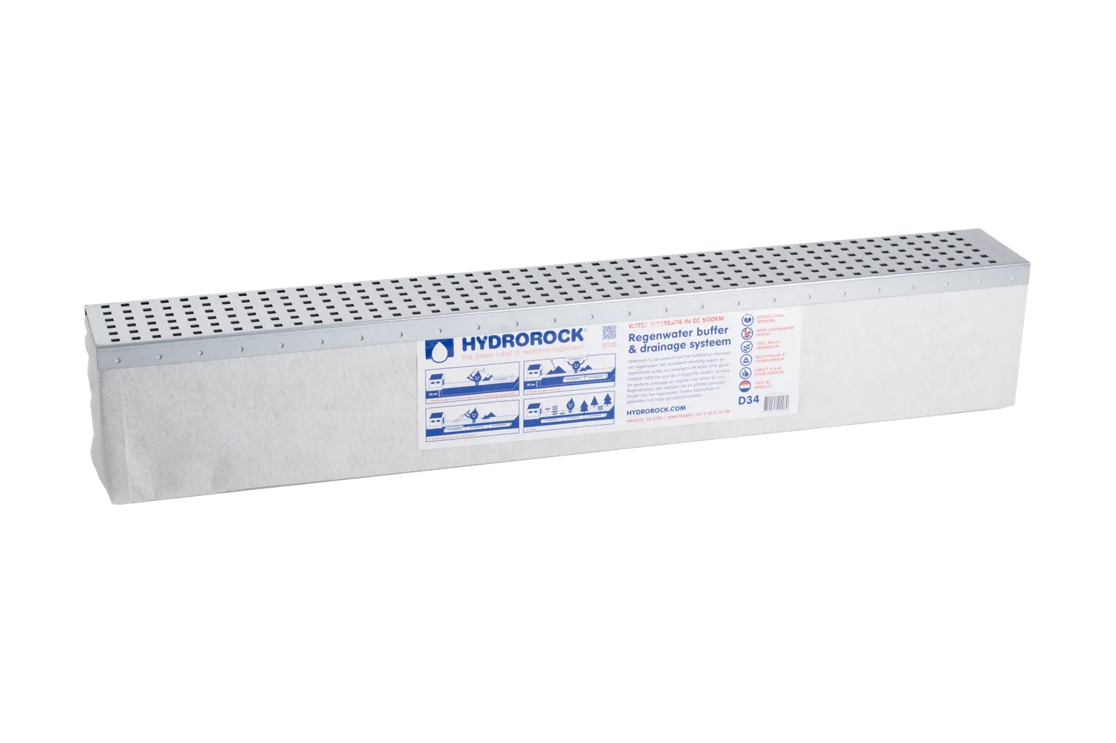 Hydroblob Lijnafwatering Infiltratiesysteem Set LG34 Verzinkt Rooster