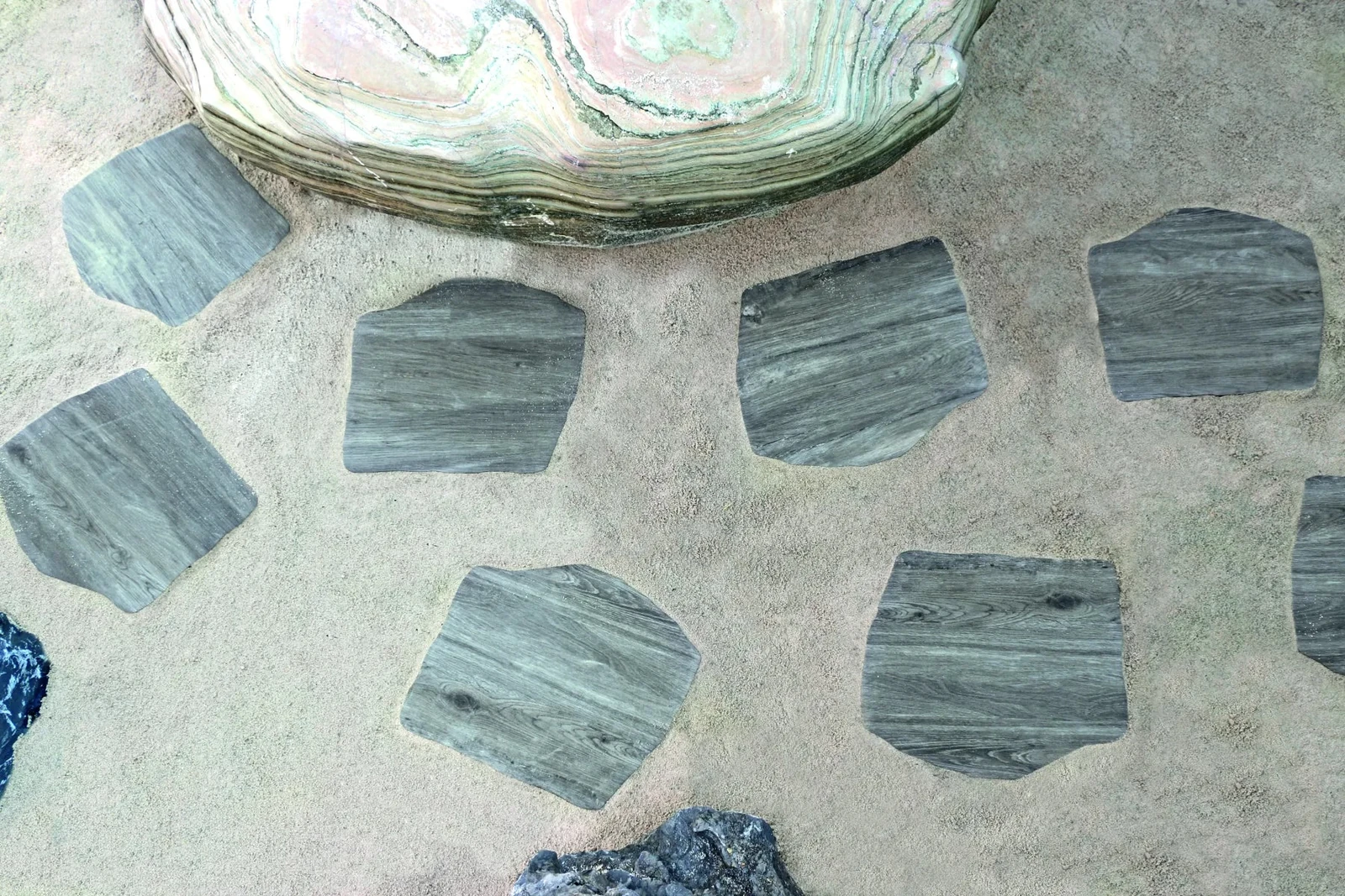 Staptegel Flex Stones Holz Grigio o 42x36x2cm Grijs