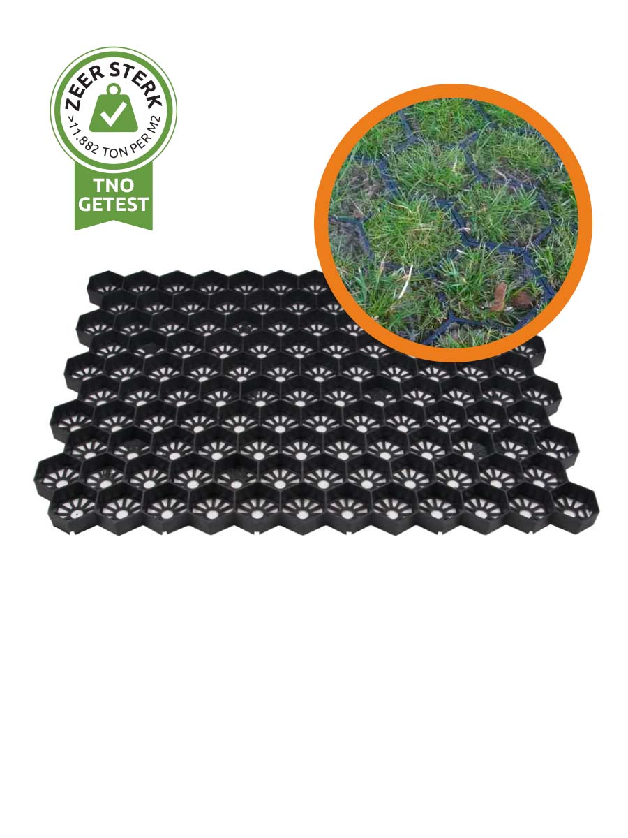 Grasroosters Easygravel® 3XL zwart per m² grastegel