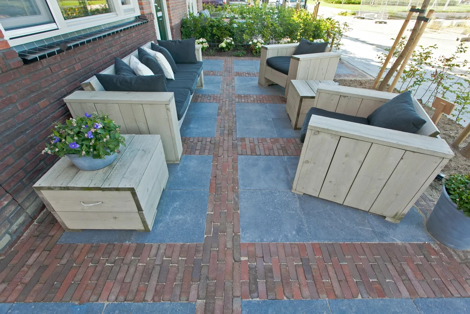 Schellevis Oudhollands Antra Tegel 50x50x5 50x50x5cm Antraciet