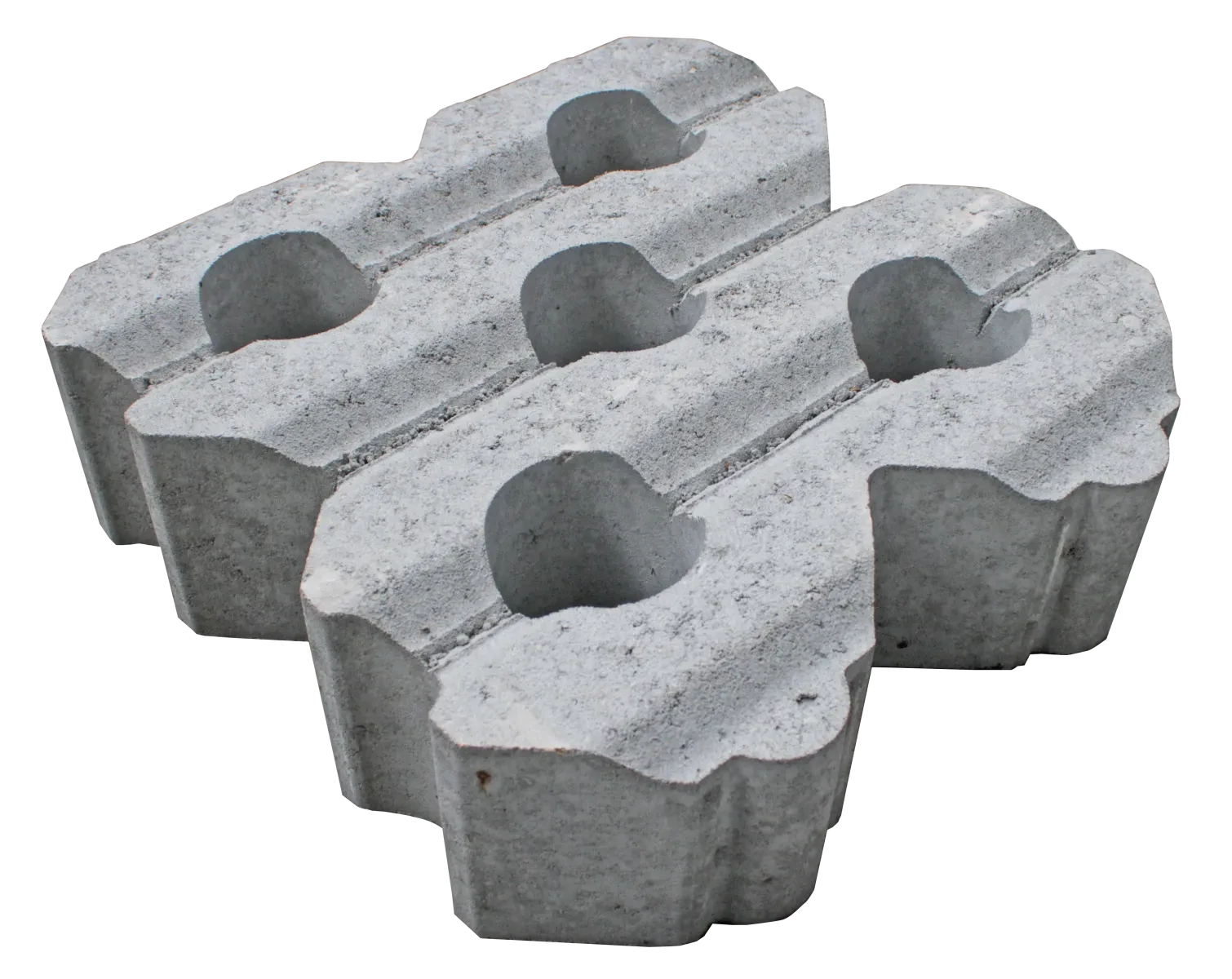 Grasbetontegel type H (rondom hol-dol) K85911 BK25 40x40x12cm