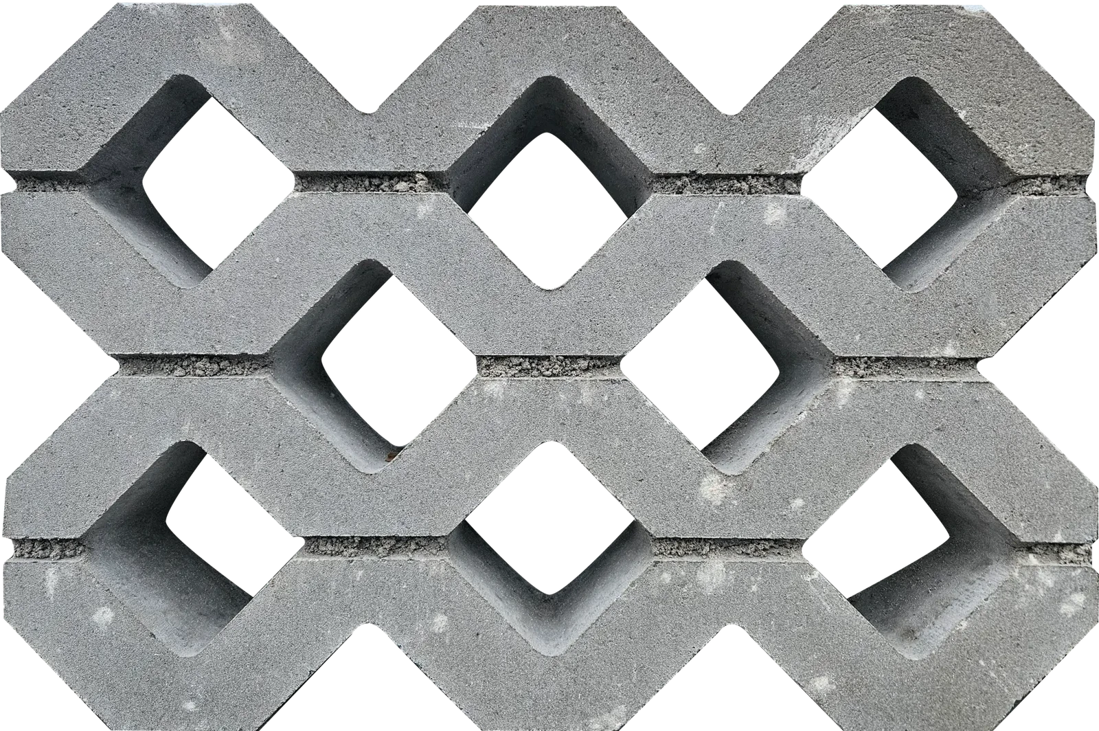 Grasbetontegel type F (bovenzijde vlak) BK5 vierkante gaten 60x40x10cm