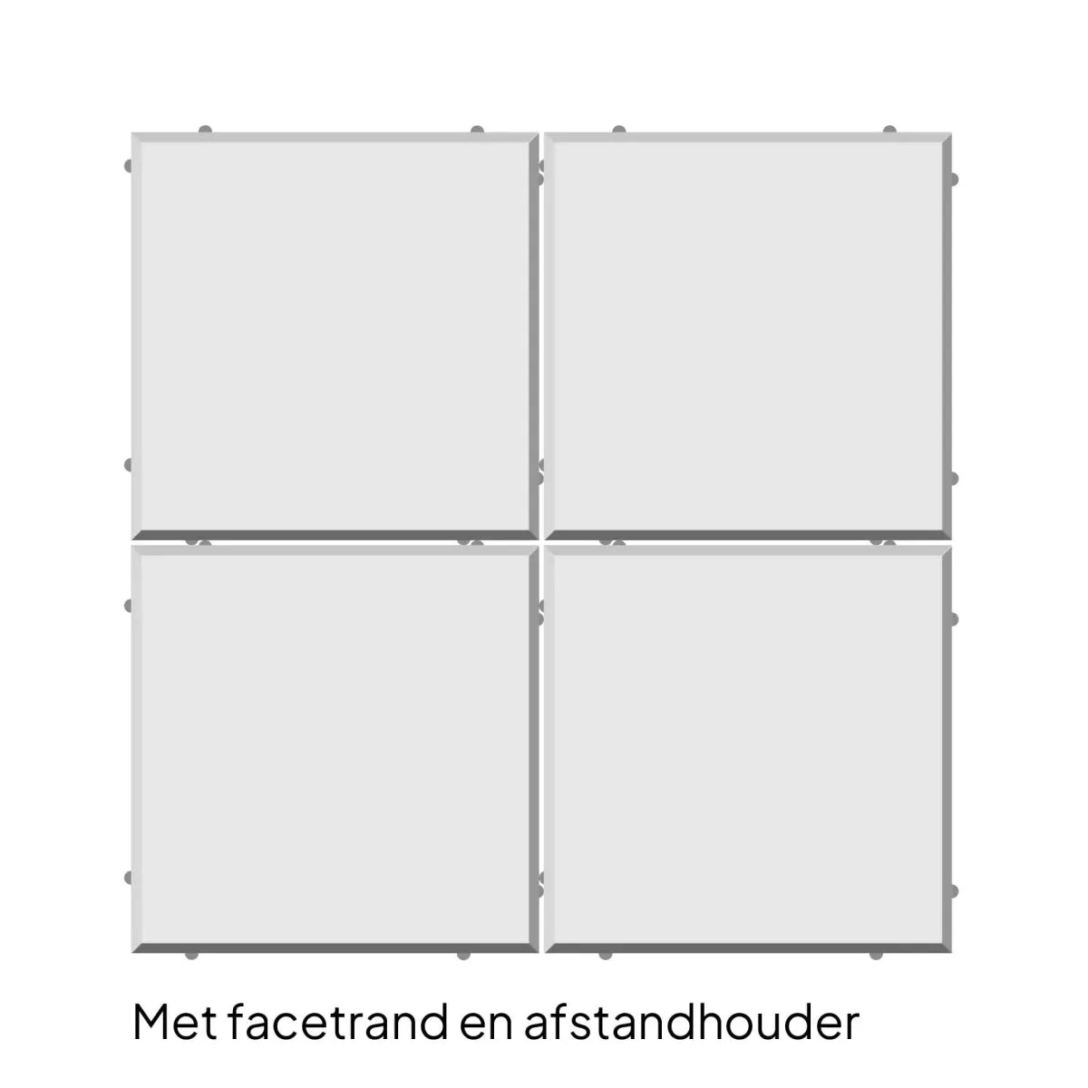 Mondo Facet Steel 60x60x4cm Grijs