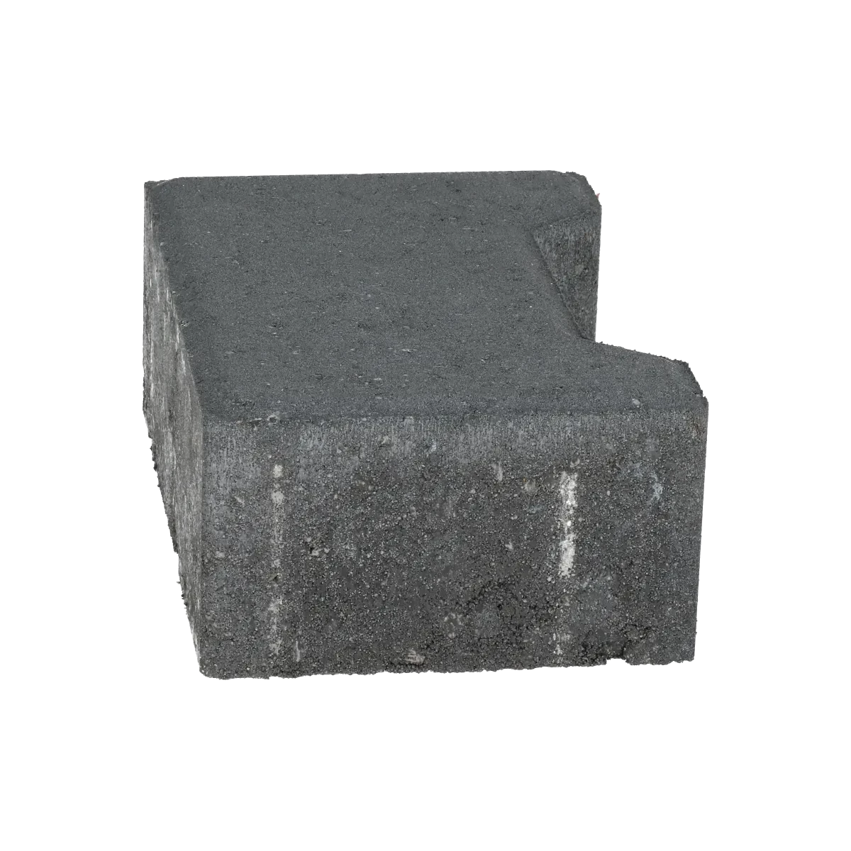 Ecotop Base Randsteen 20x13,4/11,5x8 normaal facet antraciet KOMO PL2 20x13,4x8cm Antraciet
