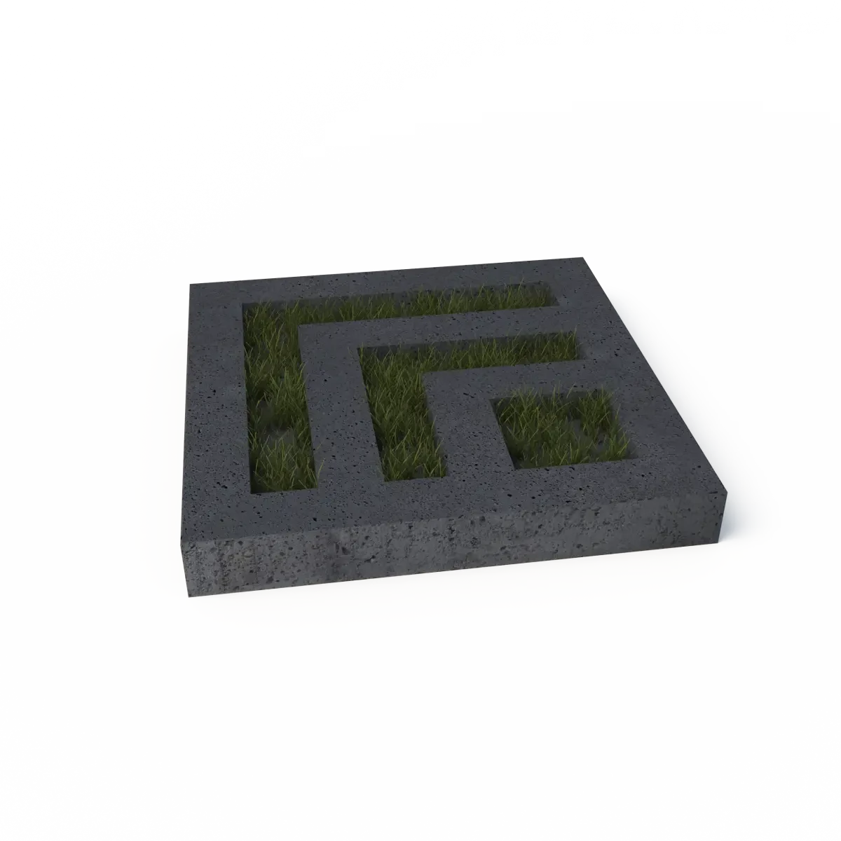 Schellevis Oudhollands Grasbetontegel Leaf Antra 80x80x10 80x80x10cm Antraciet