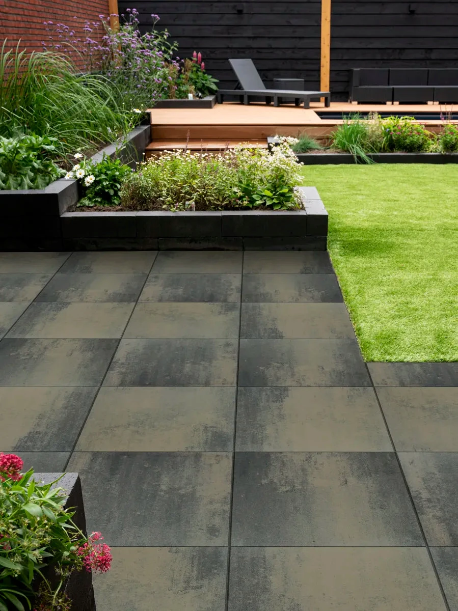 Serenio Donker grijs nuance 60x60x4cm Grijs