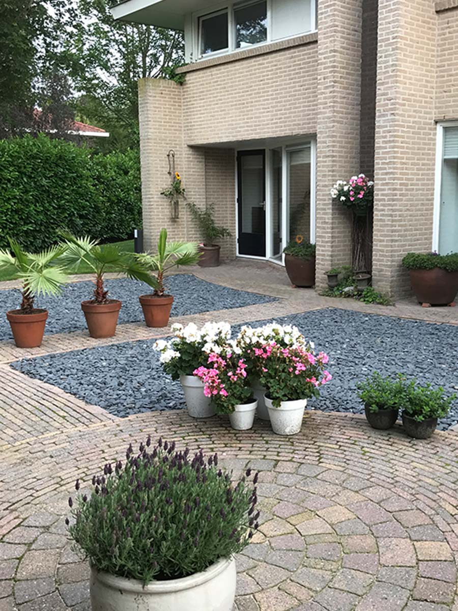 Flat pebbles zwart 30/60mm