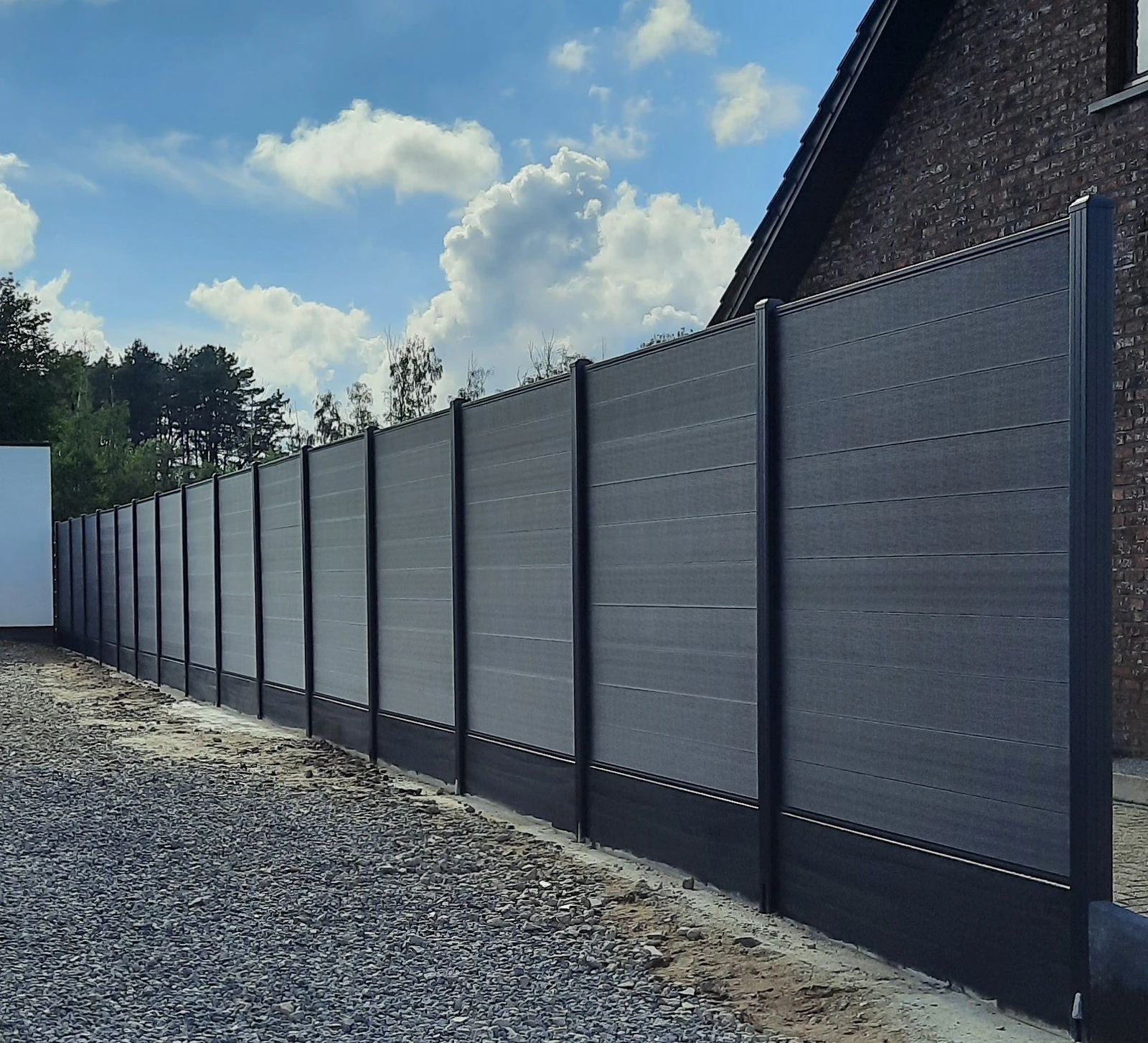 Composiet schutting Zwart