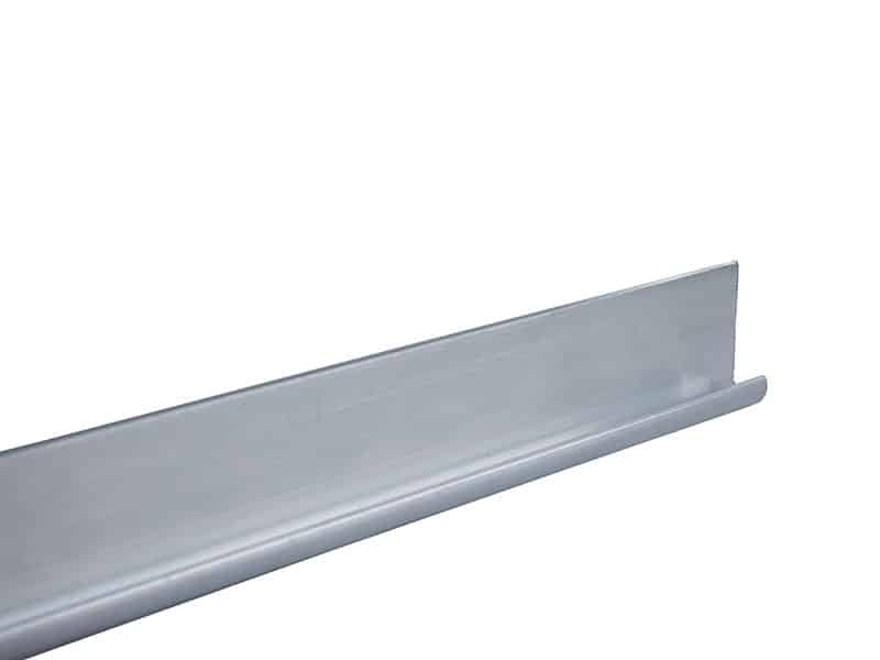 Millboard horizontaal, startprofiel Zwart aluminium