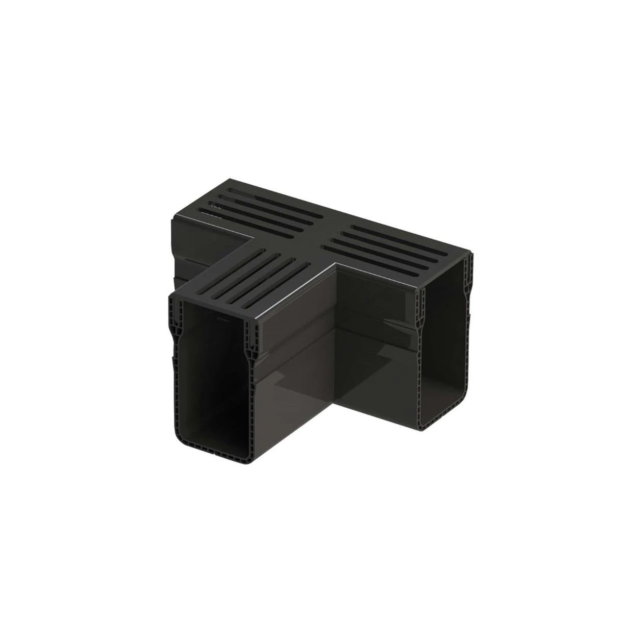 Gardendrain TEE Section Black Grating 100/100 mm